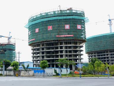 芜湖长江之歌A地块进行地上部分施工